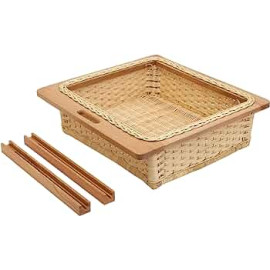Wicker Basket For Modular Kitchen | Pull Out Basket for Onion, Potatoes  Size W 17 to 22 X D 20 to 22 X H 4,6,8 Inches ( Also Customized As per your Need)