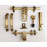 Brass Finish Door Kit (Antique Finish, 6-Pieces) 