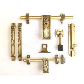 Brass Finish Door Kit DK-587 – Antique Finish, Pre..
