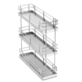 SS kitchen Basket 3 shelf pull out 21 Inches 