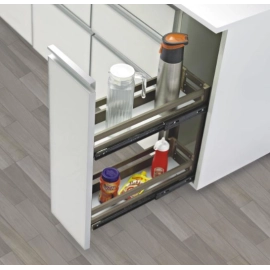 SS kitchen Basket Double pull out  17 inches