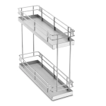 SS kitchen Basket Double pull out  17 inches