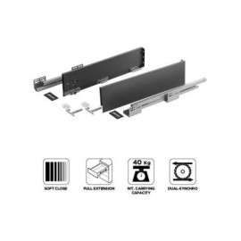 Ozone Slim Drawer Box System 500mm – Anthgrey, Up to 40kg Loading 